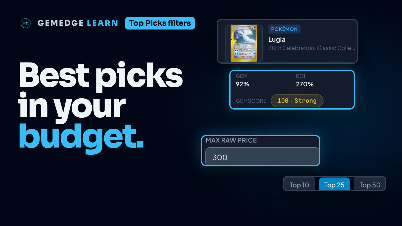 Top Picks filters